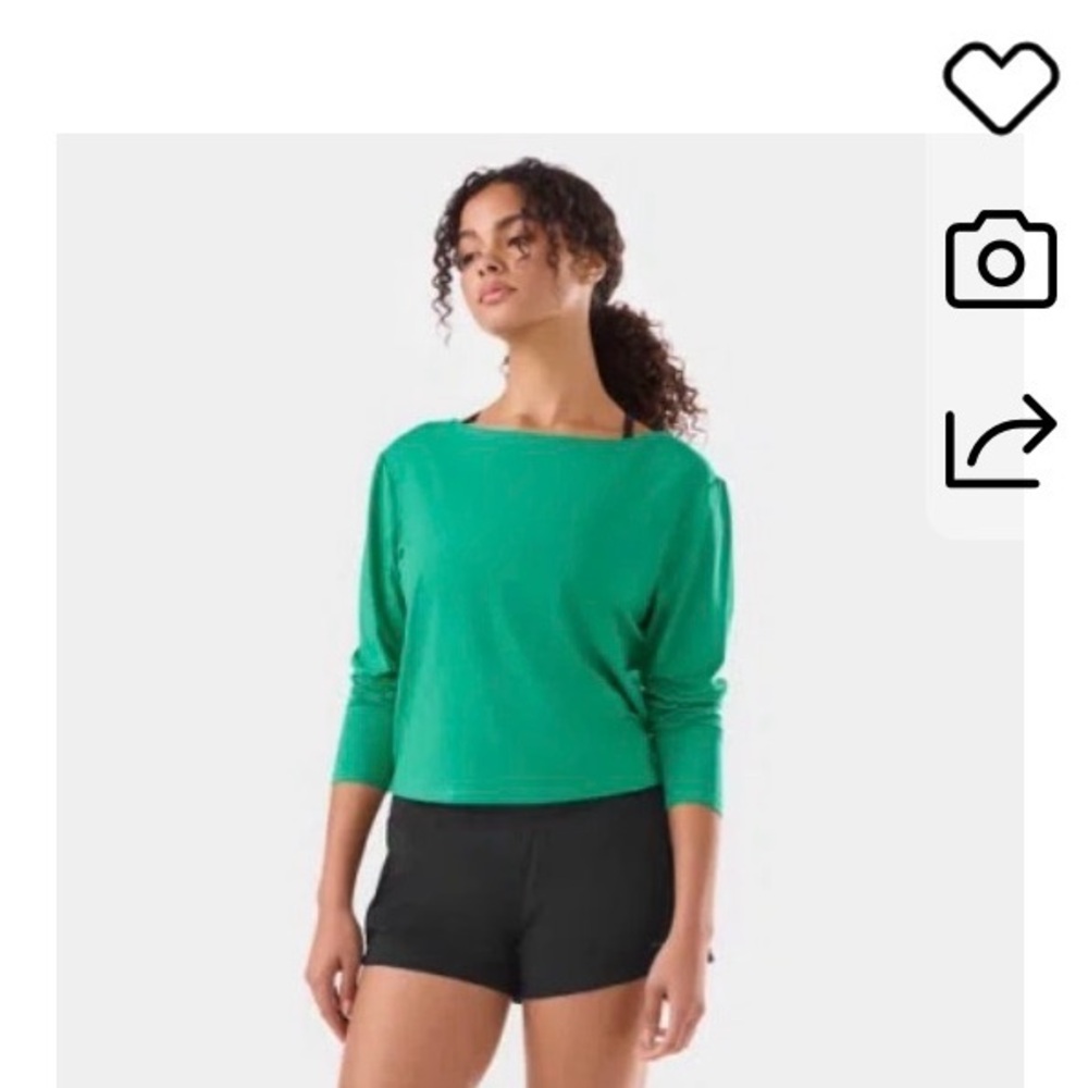 TAVI - Brushed Tec Knit Long Sleeve T - Spring Green - NWT